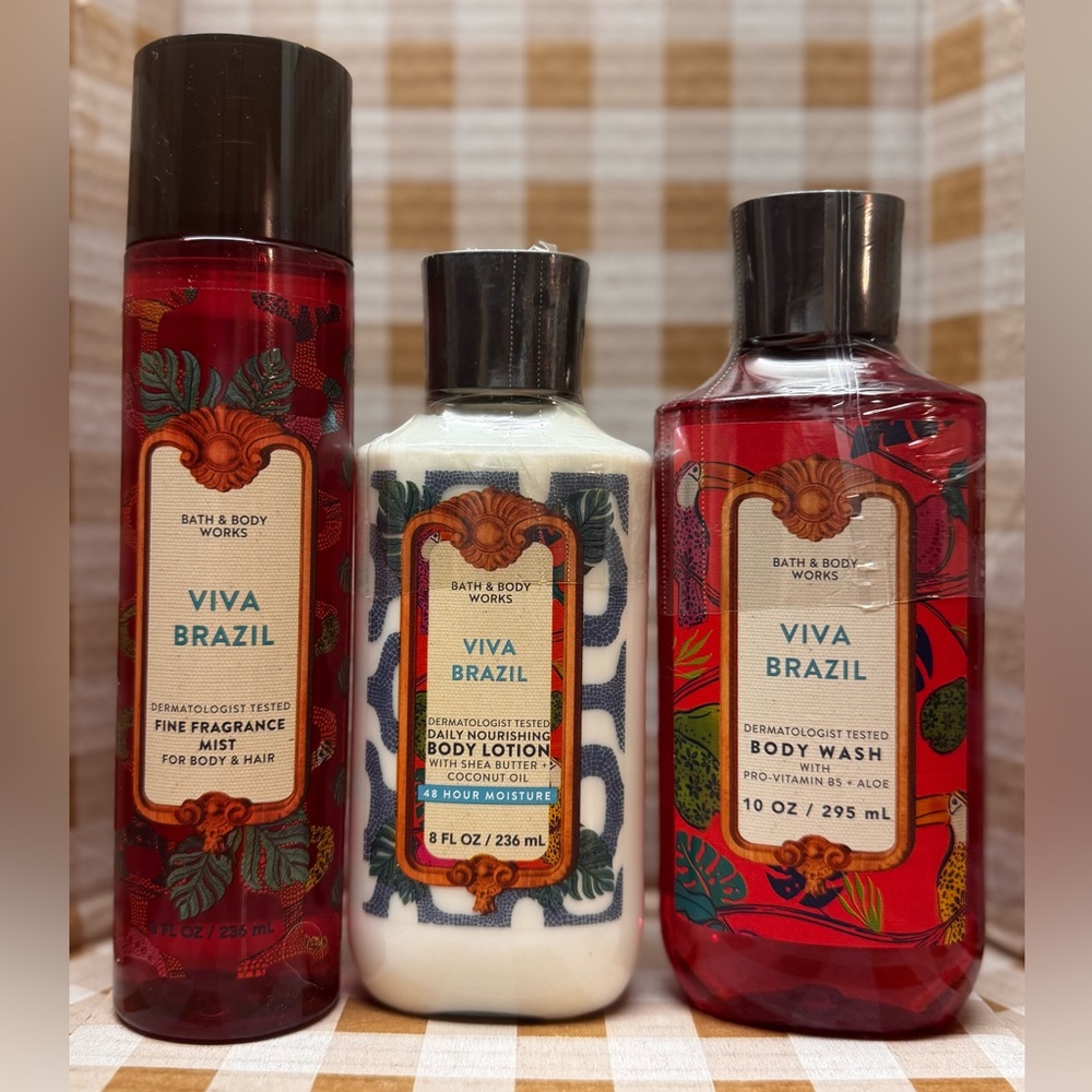 NEW B&BW Viva Brazil 3 piece set; includes fragrance, body wash, and body lotion